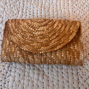 Woven Straw Clutch